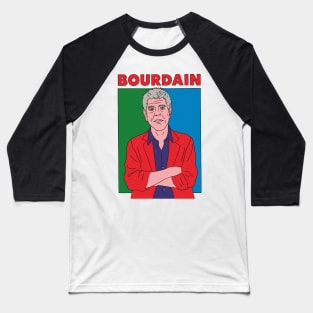 Anthony Bourdain Pop Art Original Design Baseball T-Shirt